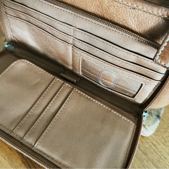 100% GENUINE LEATHER TAN SHOULDER BAG #0350 - Picture 10 of 15